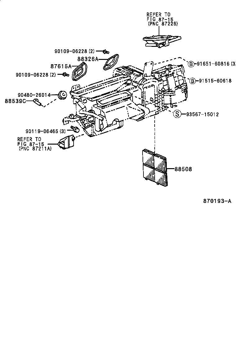 Toyota 87010-24020 UNIT ASSY, AIR CONDITIONER