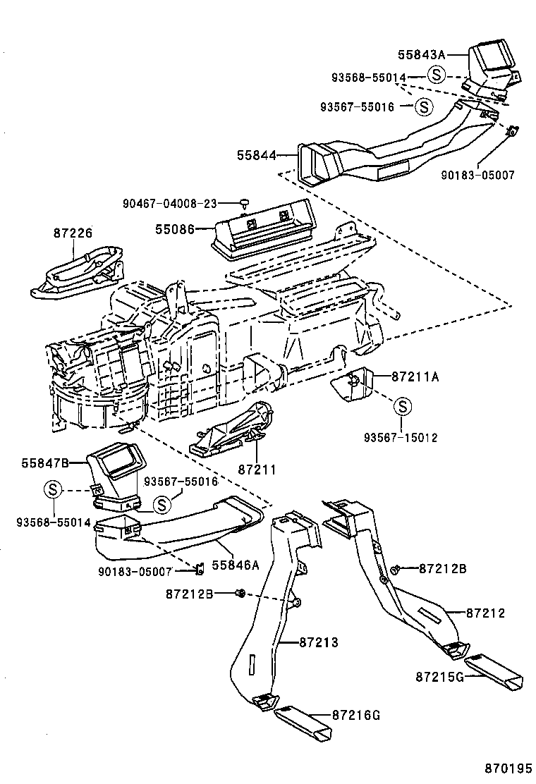 55844-24030 DUCT, HEATER TO REGISTER, NO.2 product image