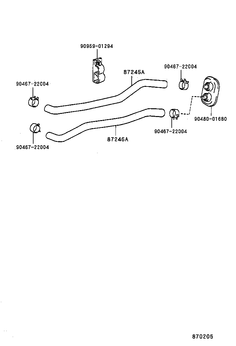 87245-2D350 HOSE, HEATER WATER, INLET A product image