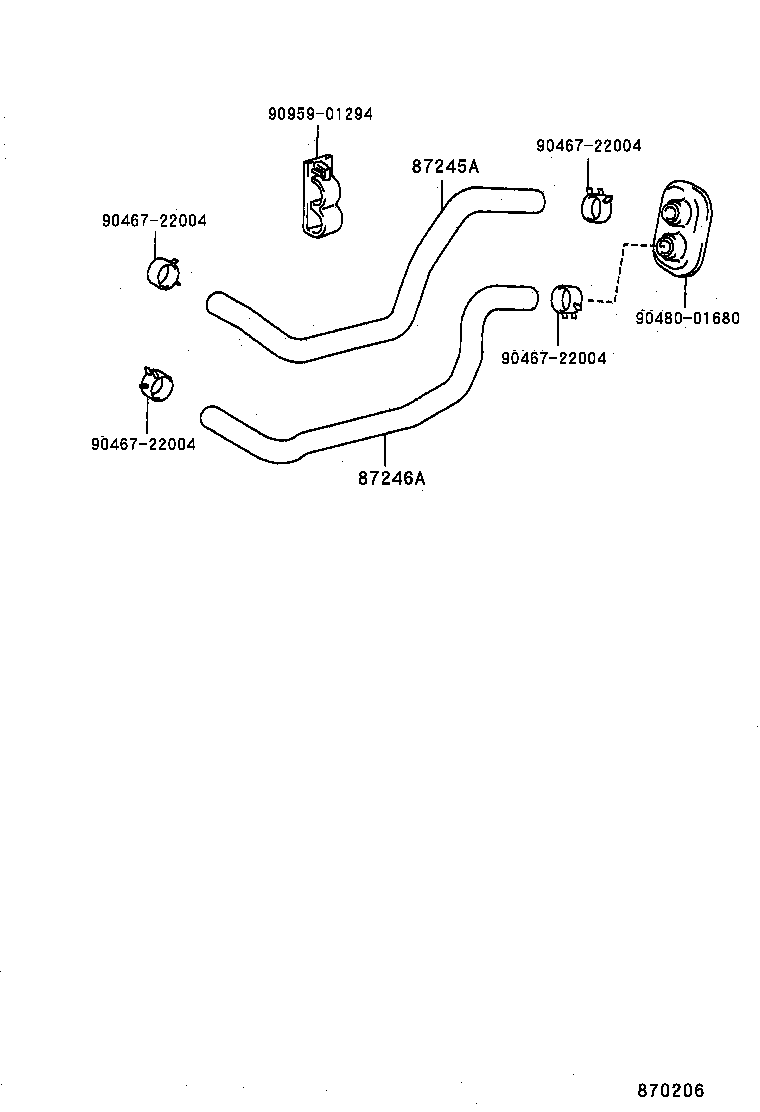 87245-2D350 HOSE, HEATER WATER, INLET A product image