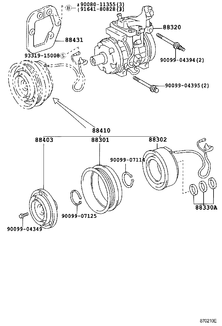 88320-33140 COMPRESSOR ASSY, COOLER product image