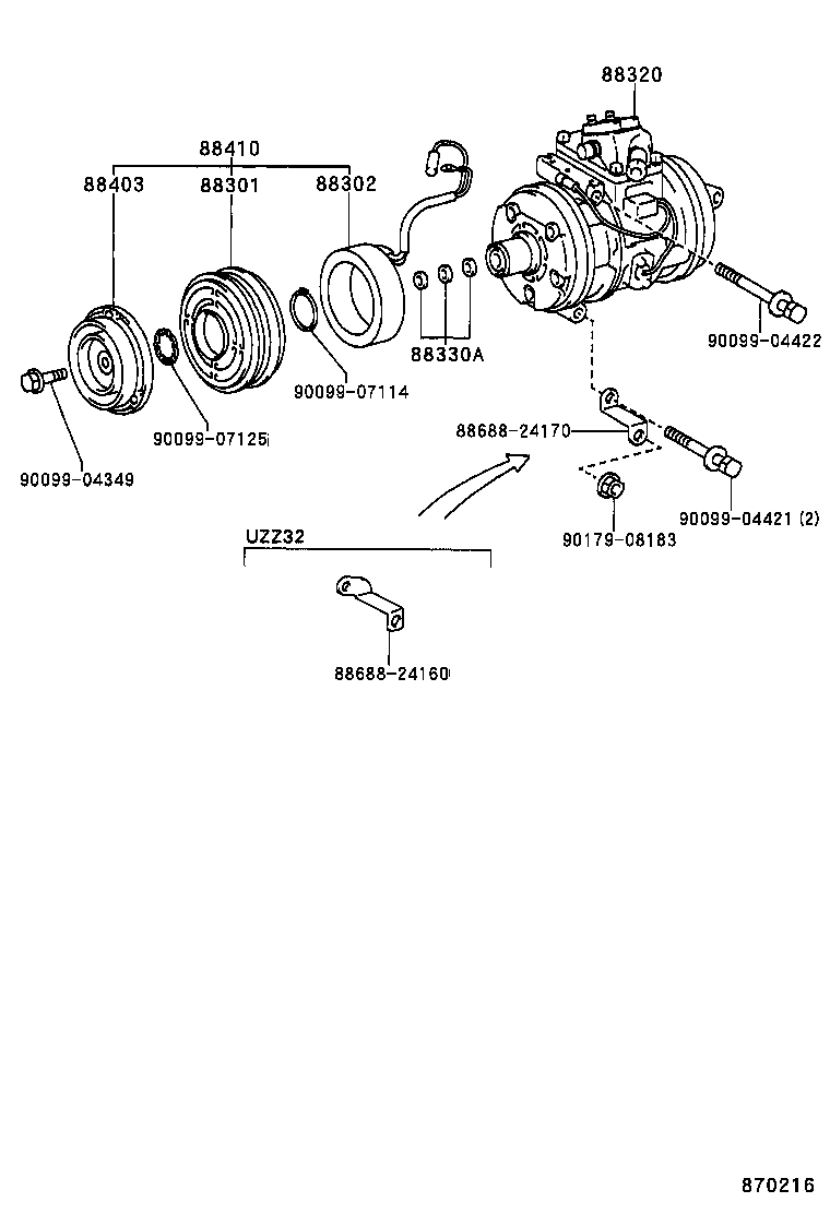 88320-24080 COMPRESSOR ASSY, COOLER product image