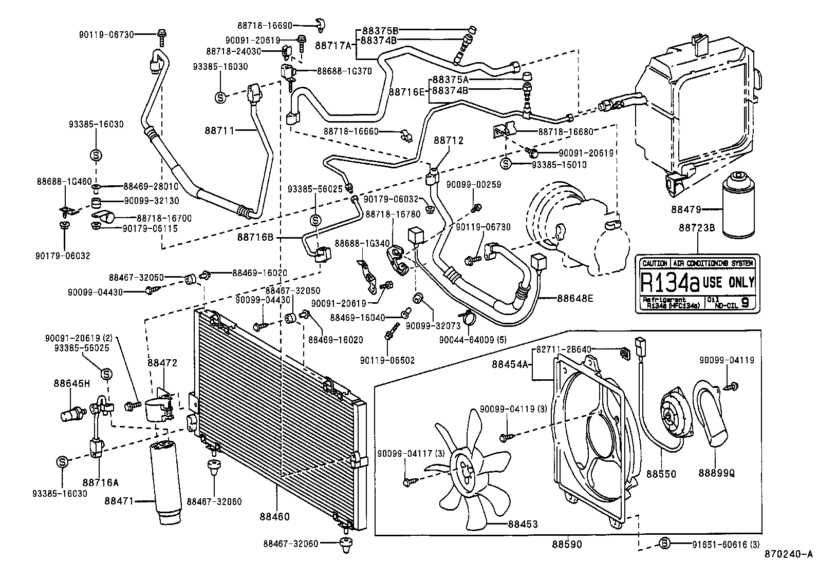88712-16481 HOSE, COOLER REFRIGERANT SUCTION, NO.1 product image