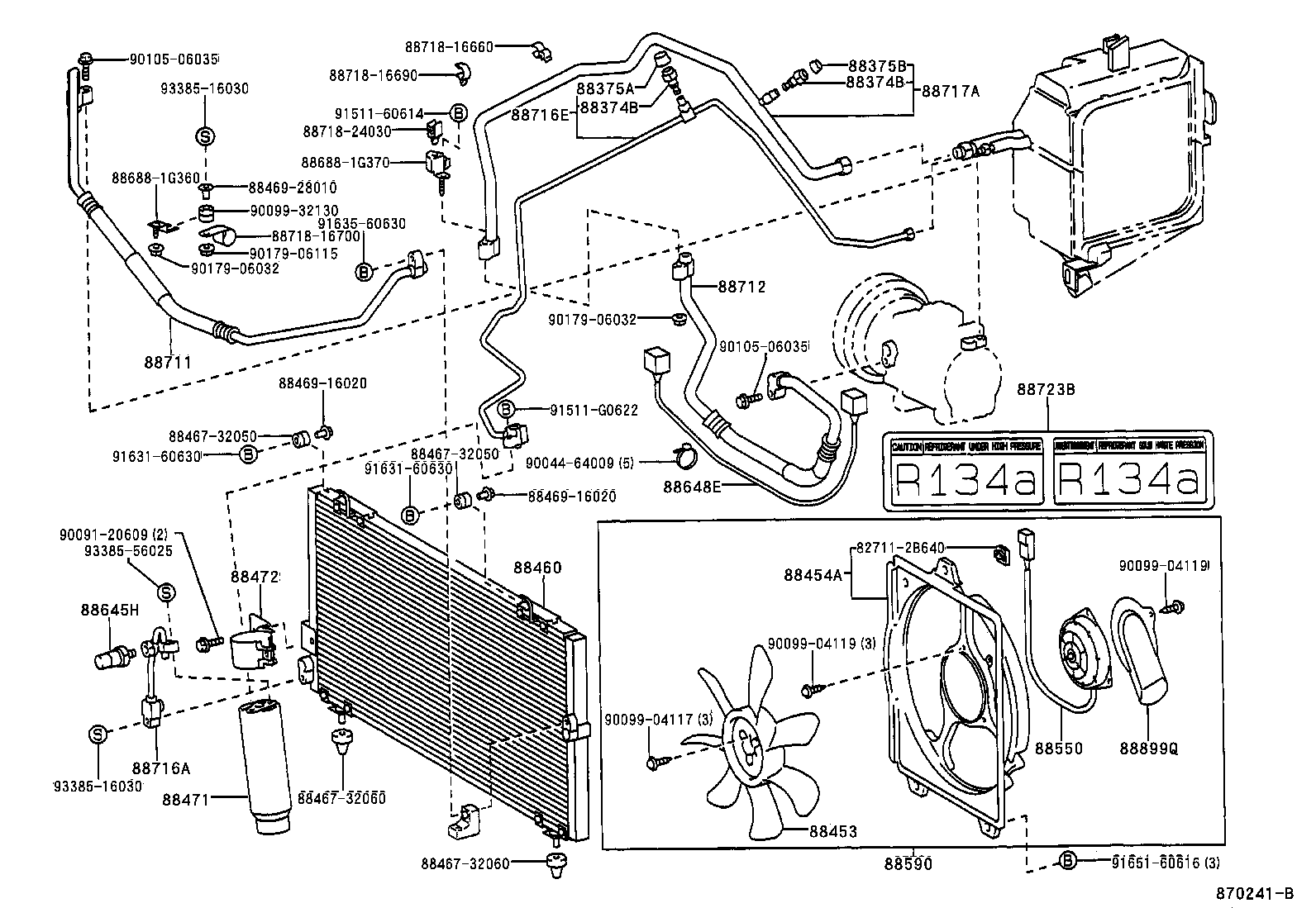 Toyota 88723-16080 LABEL, COOLER SERVICE CAUTION