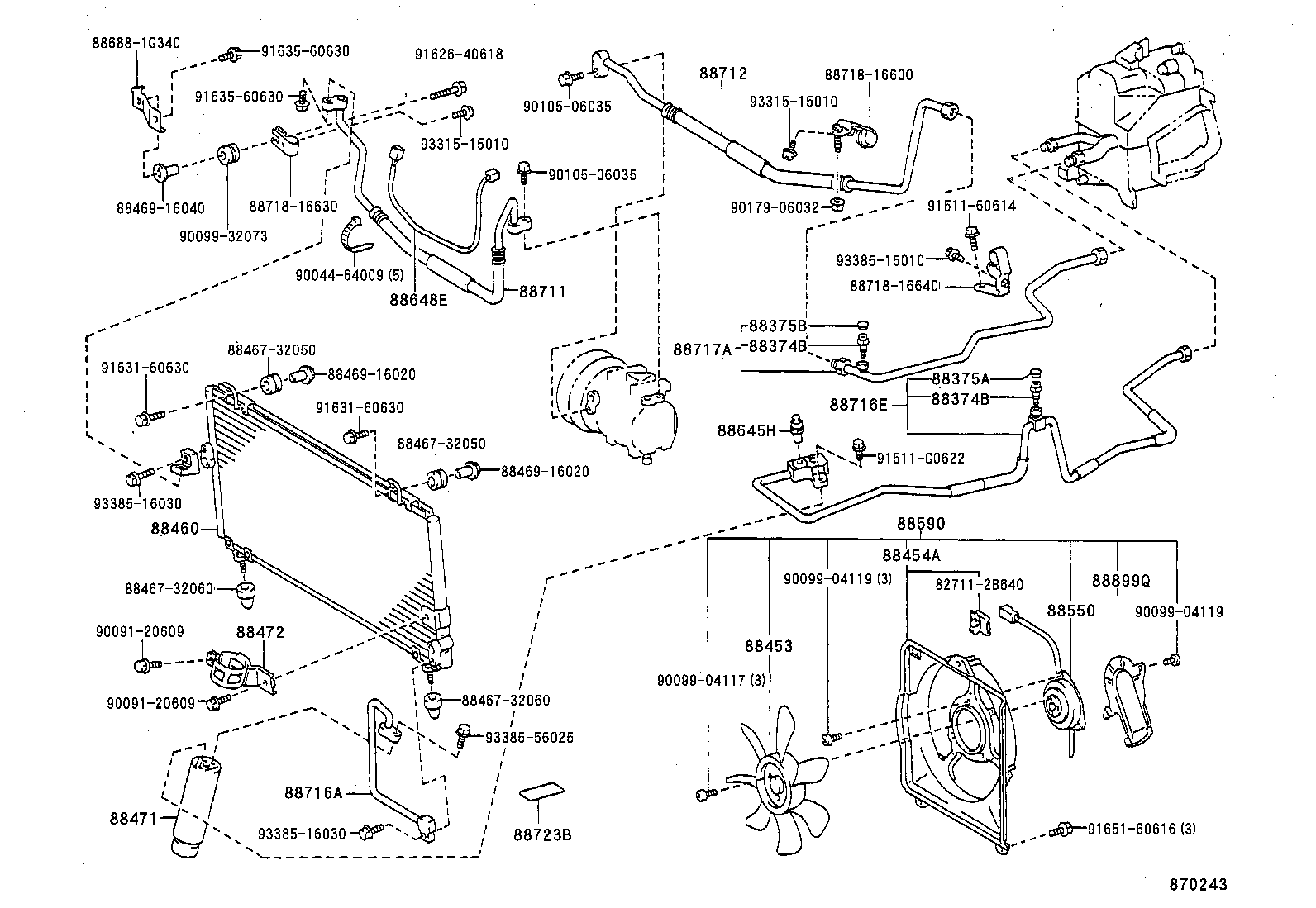 88590-16100 BLOWER ASSY, W/SHROUD product image