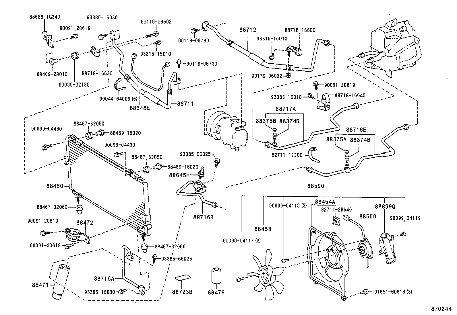 88590-16100 BLOWER ASSY, W/SHROUD product image
