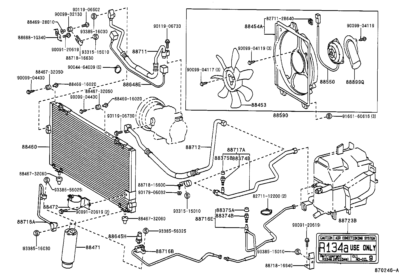 88717-16280 PIPE, COOLER REFRIGERANT SUCTION, A product image