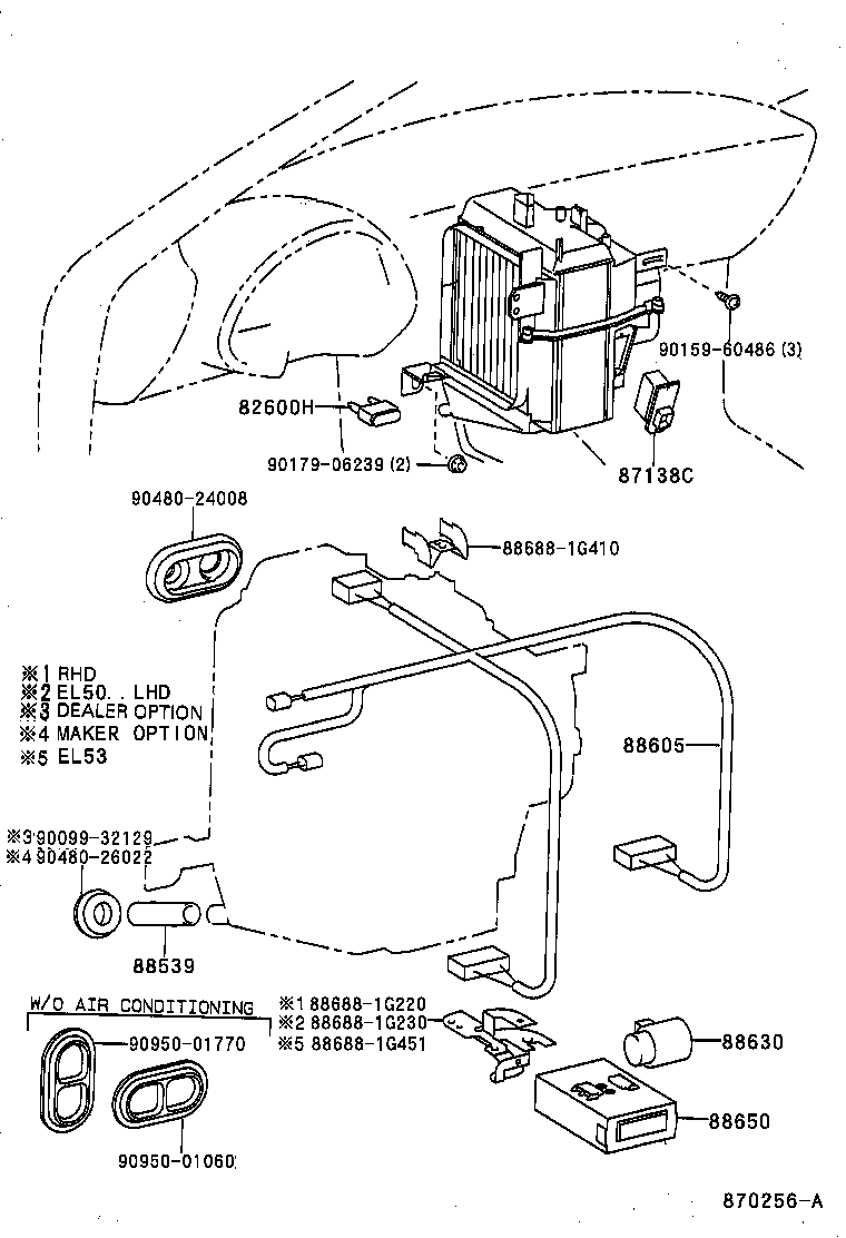 88605-1S080 HARNESS SUB-ASSY, COOLER WIRING, NO.1 product image