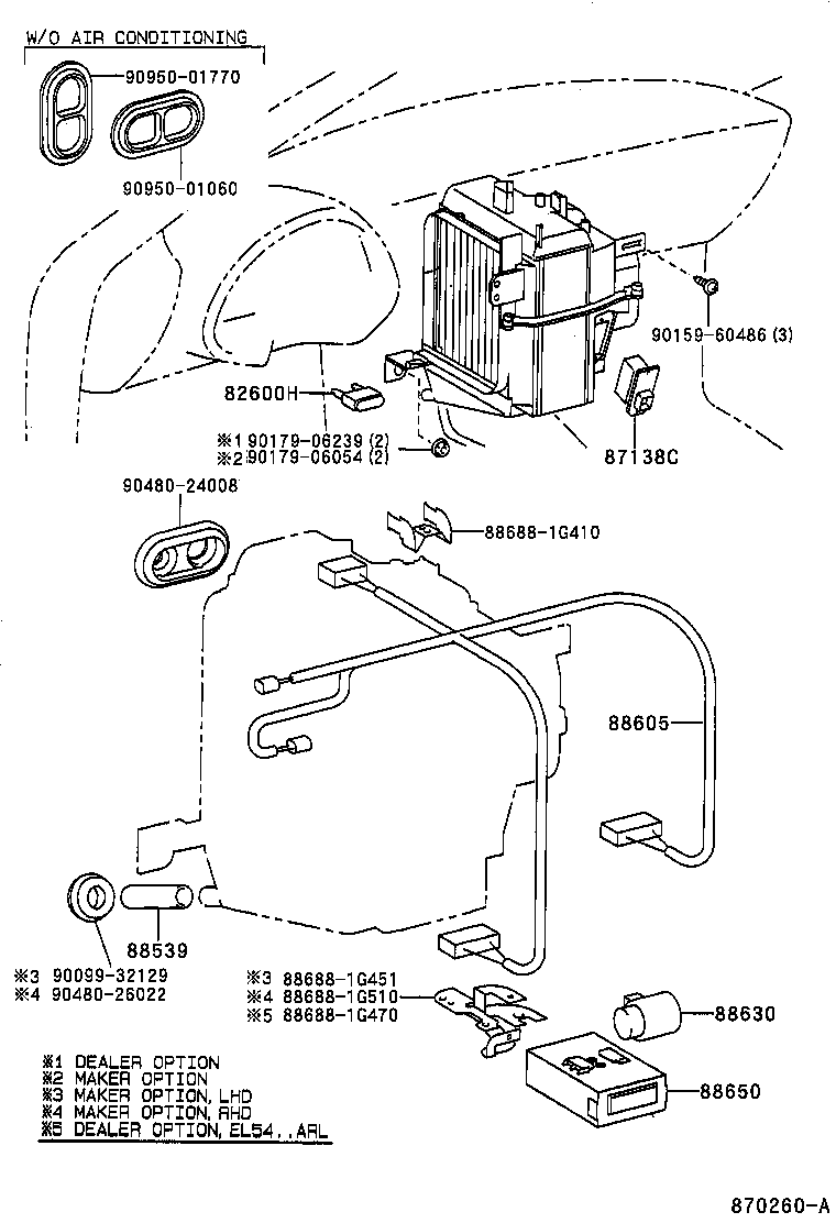 88501-42011 EVAPORATOR SUB-ASSY, COOLER, NO.1 product image