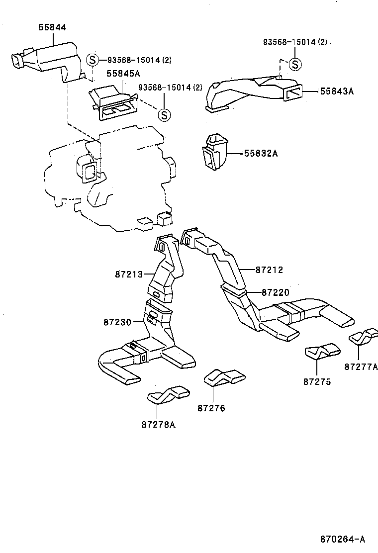 55909-20190 CABLE SUB-ASSY, AIRMIX DAMPER CONTROL product image