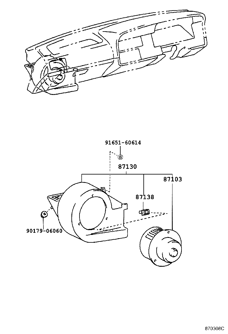 87107-26080 UNIT SUB-ASSY, HEATER RADIATOR product image