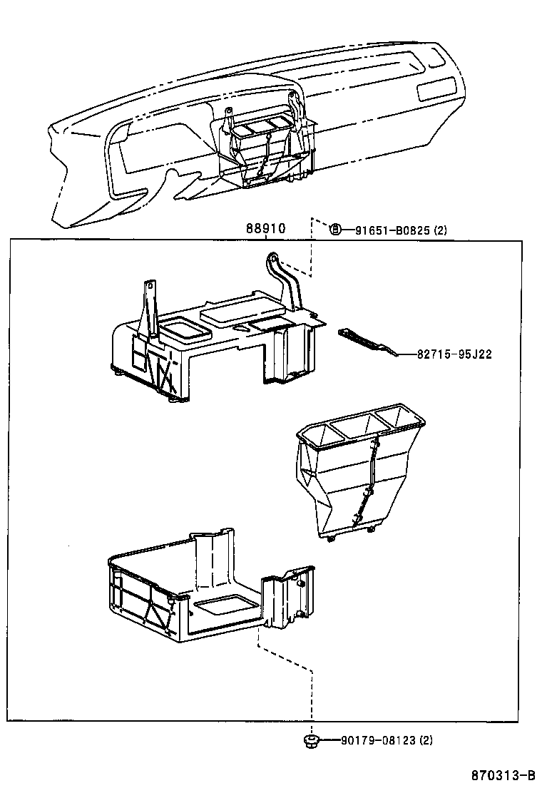 87107-26080 UNIT SUB-ASSY, HEATER RADIATOR product image