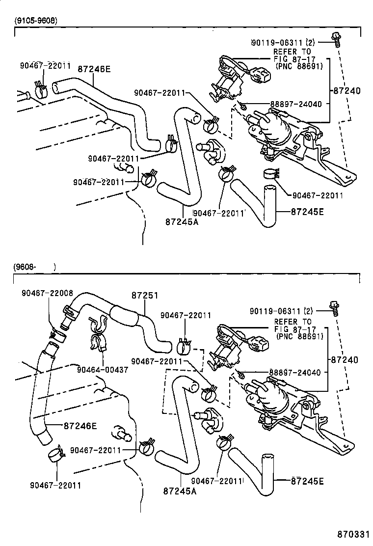 87251-24050 JOINT OR UNION, WATER HOSE THROUGH product image