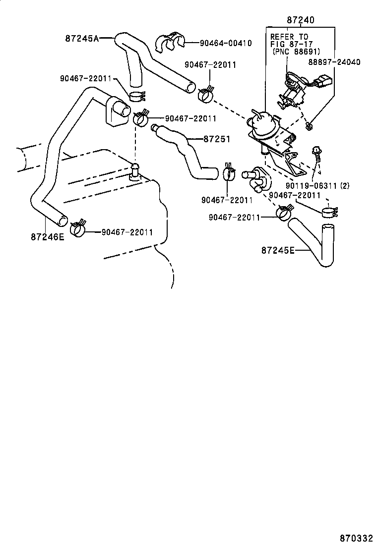 87251-24050 JOINT OR UNION, WATER HOSE THROUGH product image