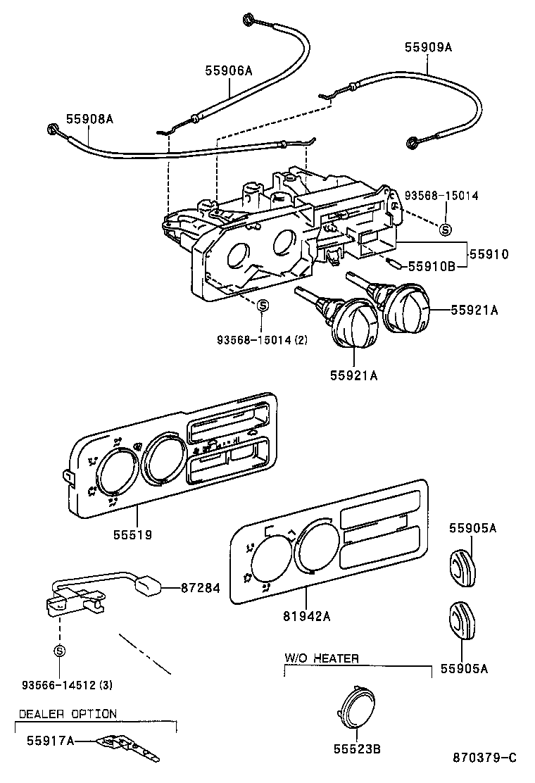 55910-16360 CONTROL ASSY, HEATER OR BOOST VENTILATOR product image