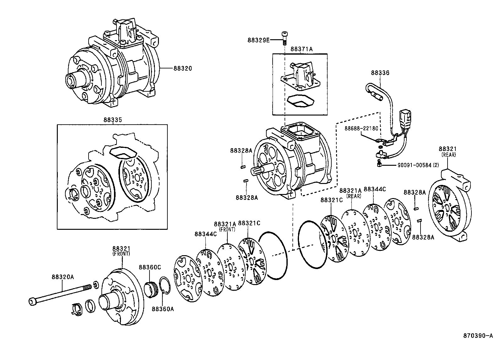 88412-32070 ROTOR SUB-ASSY, MAGNET CLUTCH product image