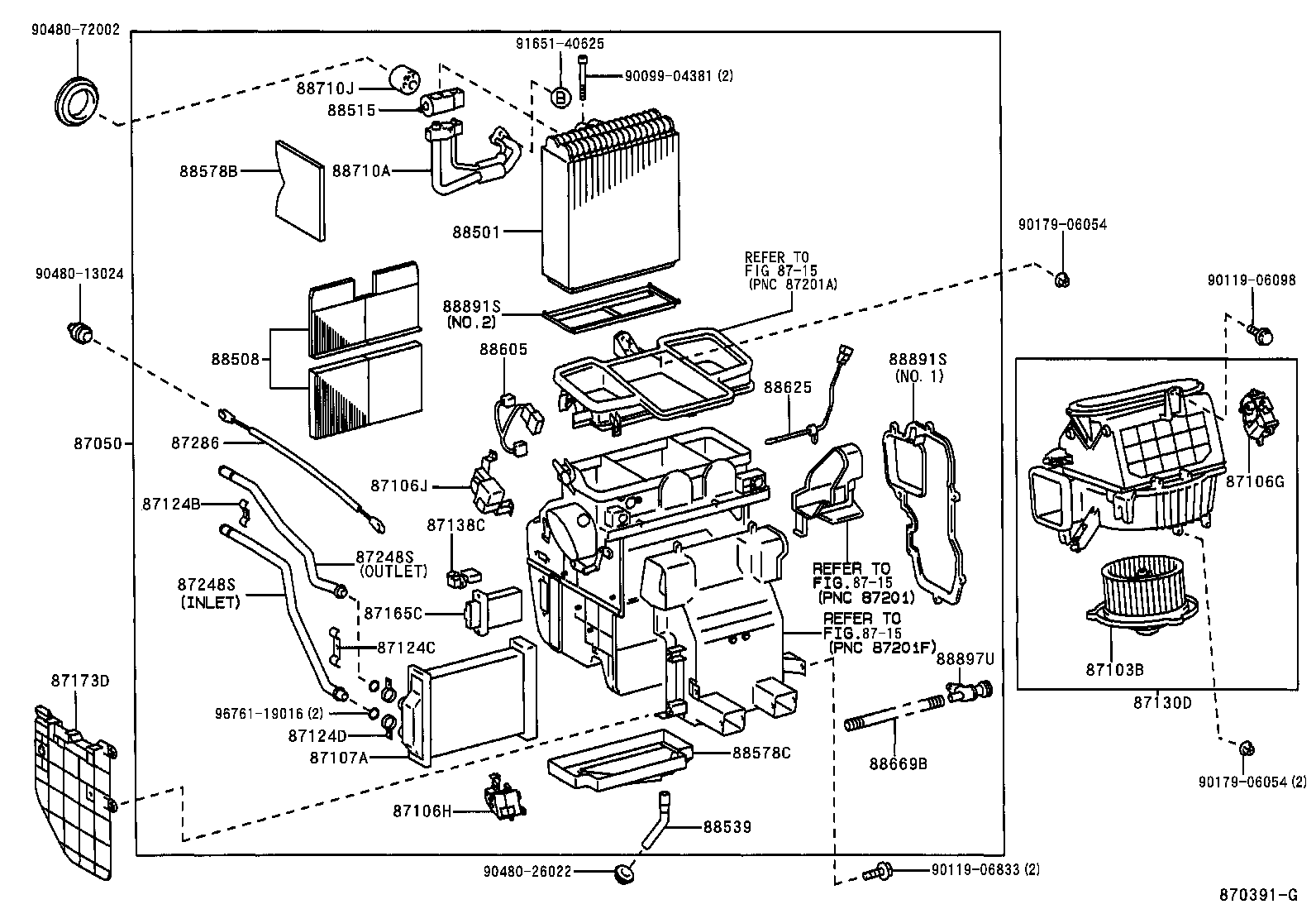 Toyota 87124-35040 CLAMP, HEATER, NO.3