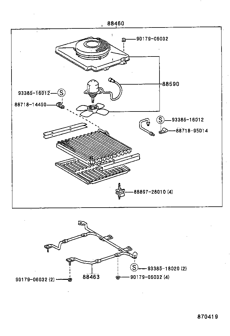 88453-95J00 FAN, COOLING (FOR CONDENSER) product image