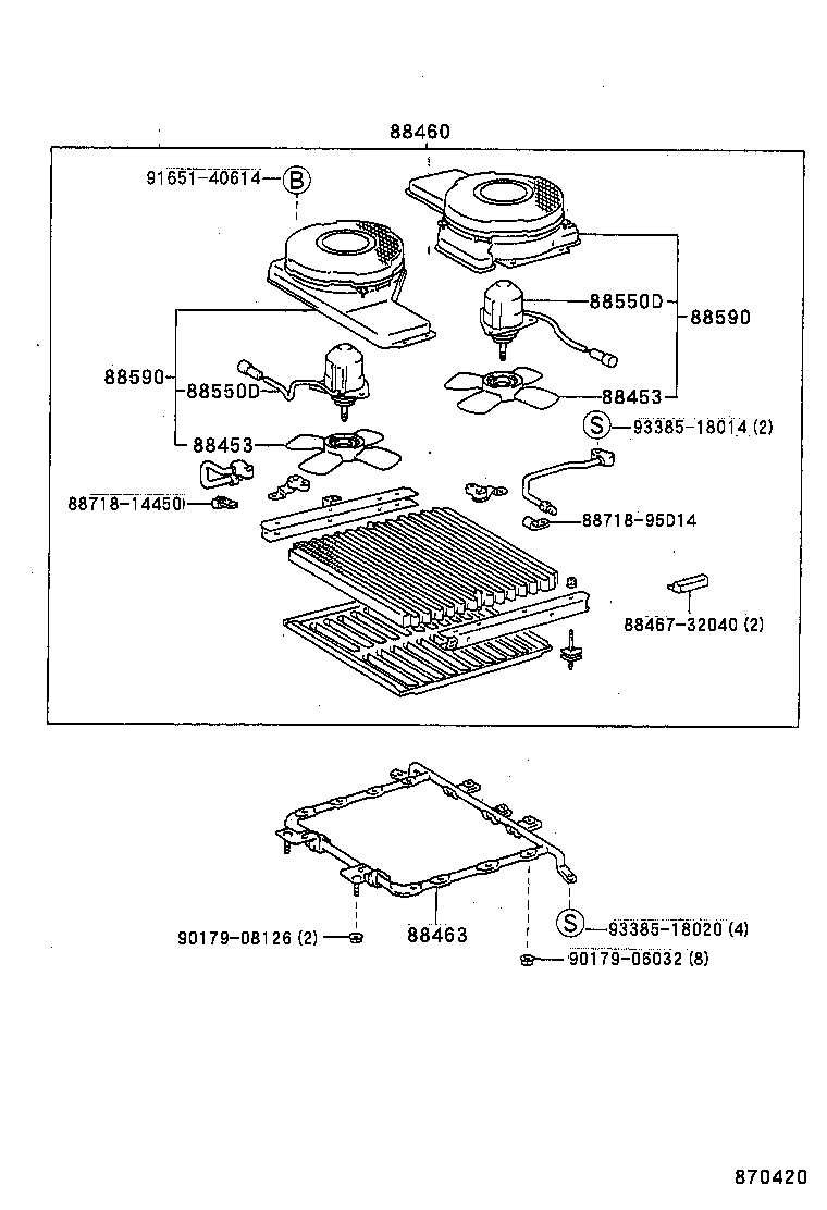 88453-95J00 FAN, COOLING (FOR CONDENSER) product image