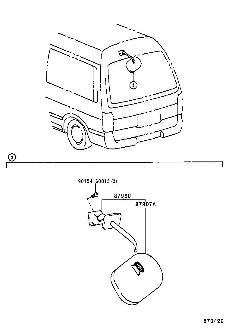 87828-95J01 ABSORBER, INNER REAR VIEW MIRROR product image