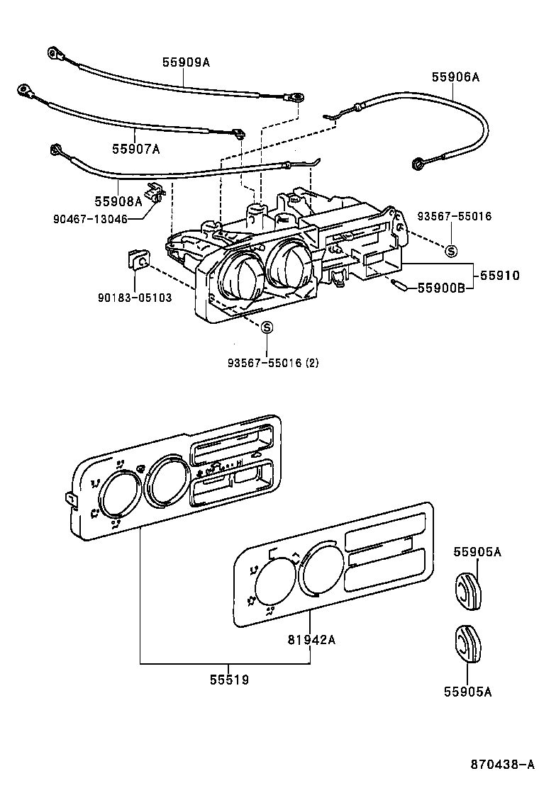 55832-44010 CONNECTOR, INSTRUMENT PANEL REGISTER, RH product image