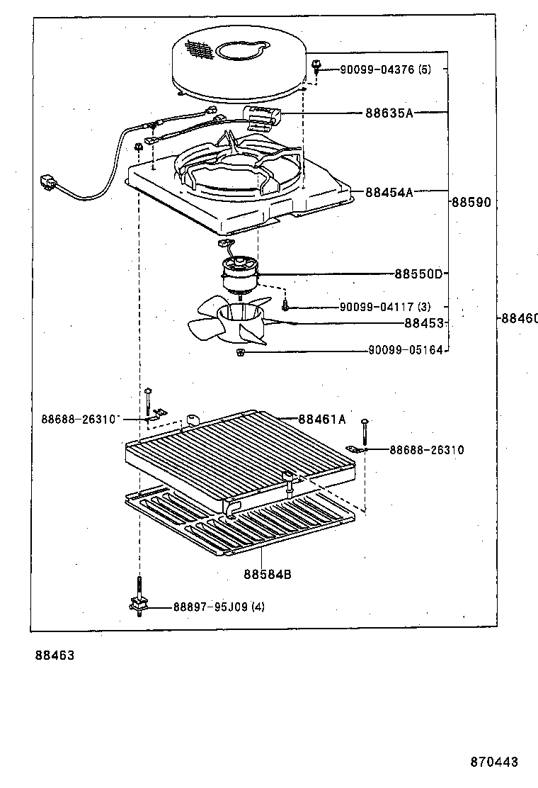 88453-95J00 FAN, COOLING (FOR CONDENSER) product image