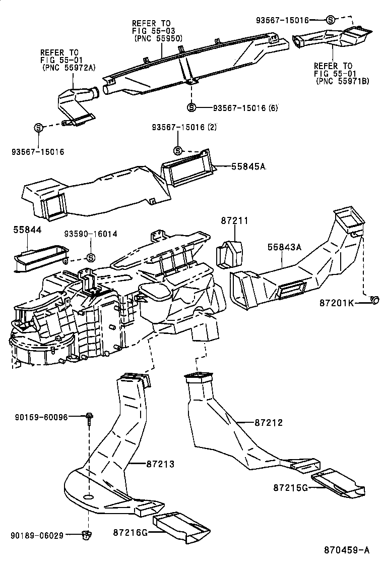 55844-22130 DUCT, HEATER TO REGISTER, NO.2 product image
