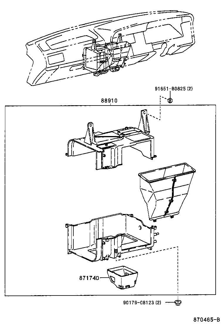 87107-26080 UNIT SUB-ASSY, HEATER RADIATOR product image