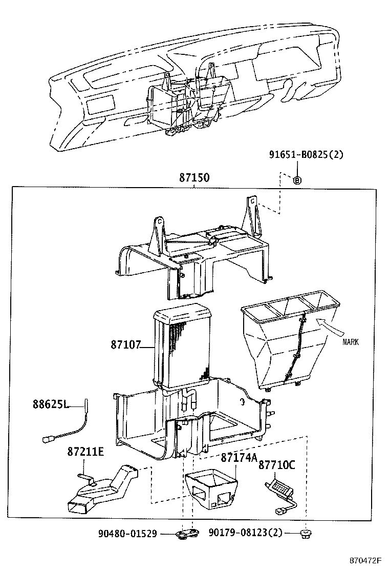 87103-26050 MOTOR SUB-ASSY, HEATER BLOWER, W/FAN product image