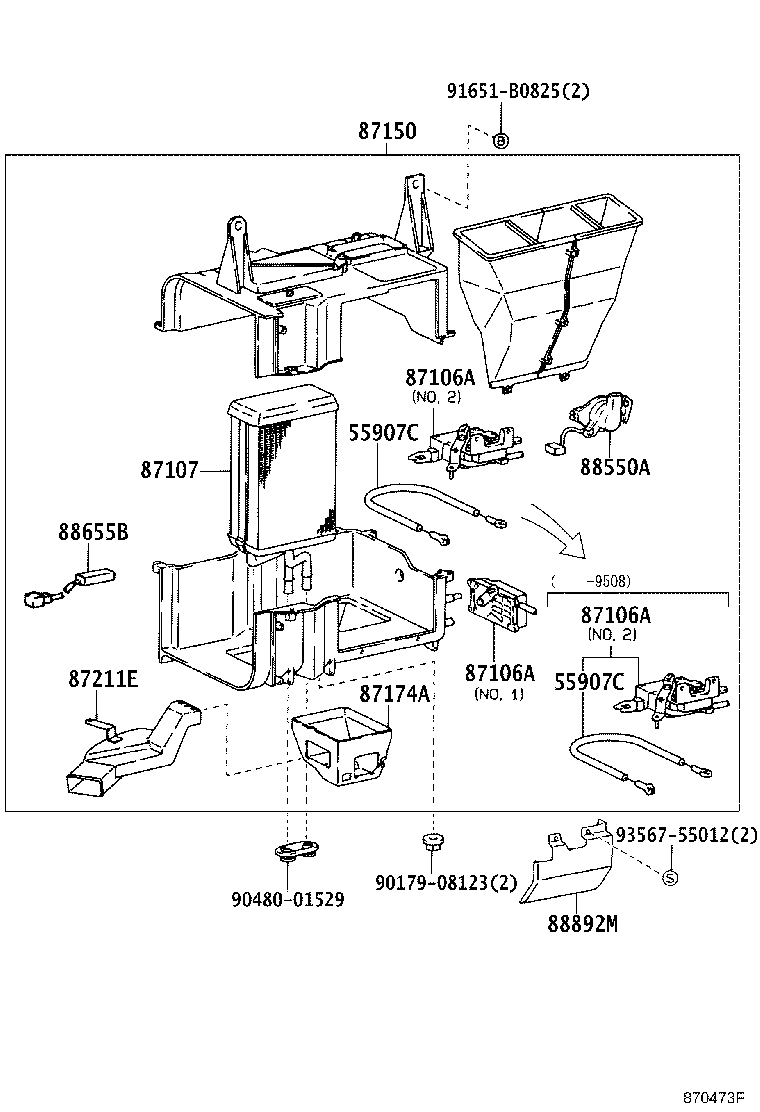 87103-26050 MOTOR SUB-ASSY, HEATER BLOWER, W/FAN product image