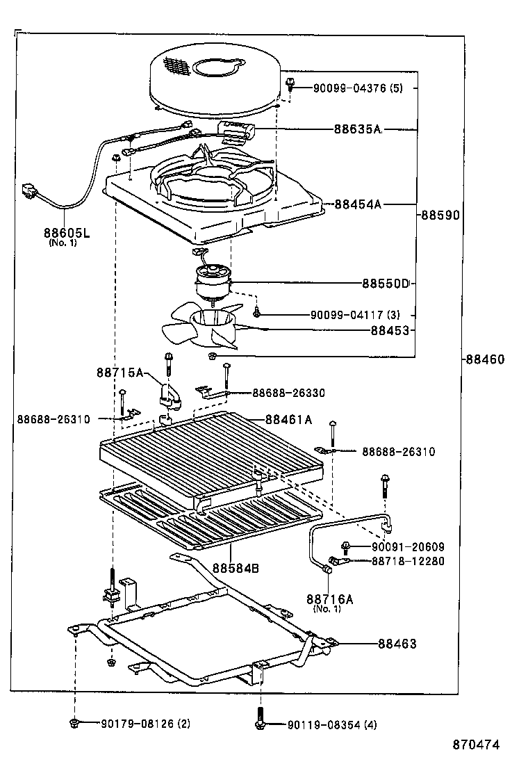 88453-95J00 FAN, COOLING (FOR CONDENSER) product image