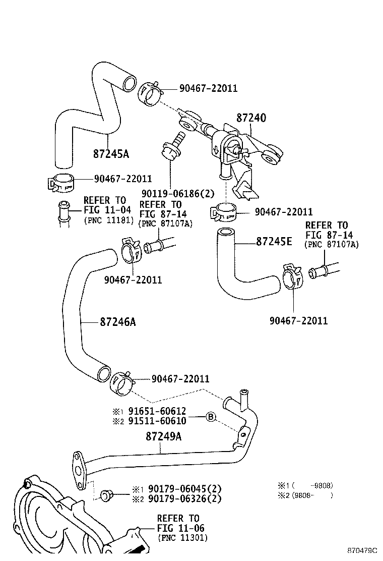 87245-2A630 HOSE, HEATER WATER, OUTLET A product image