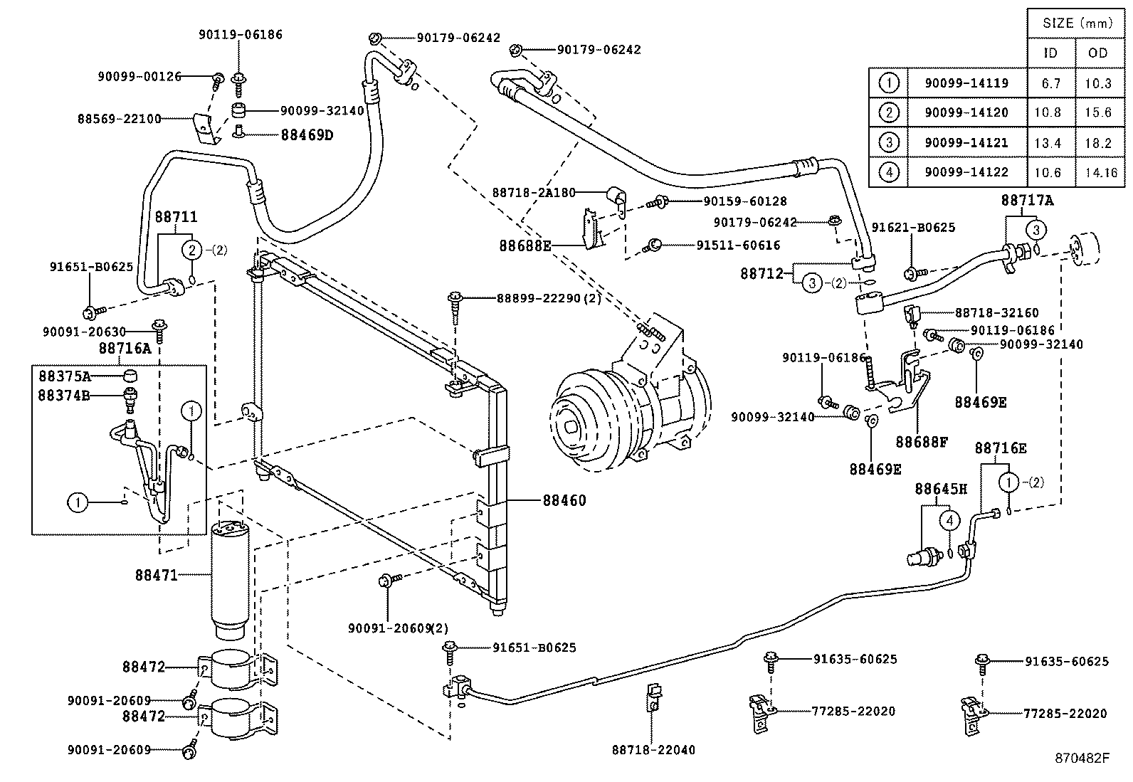 88688-22690 BRACKET, COOLER CONDENSER, NO.1 product image