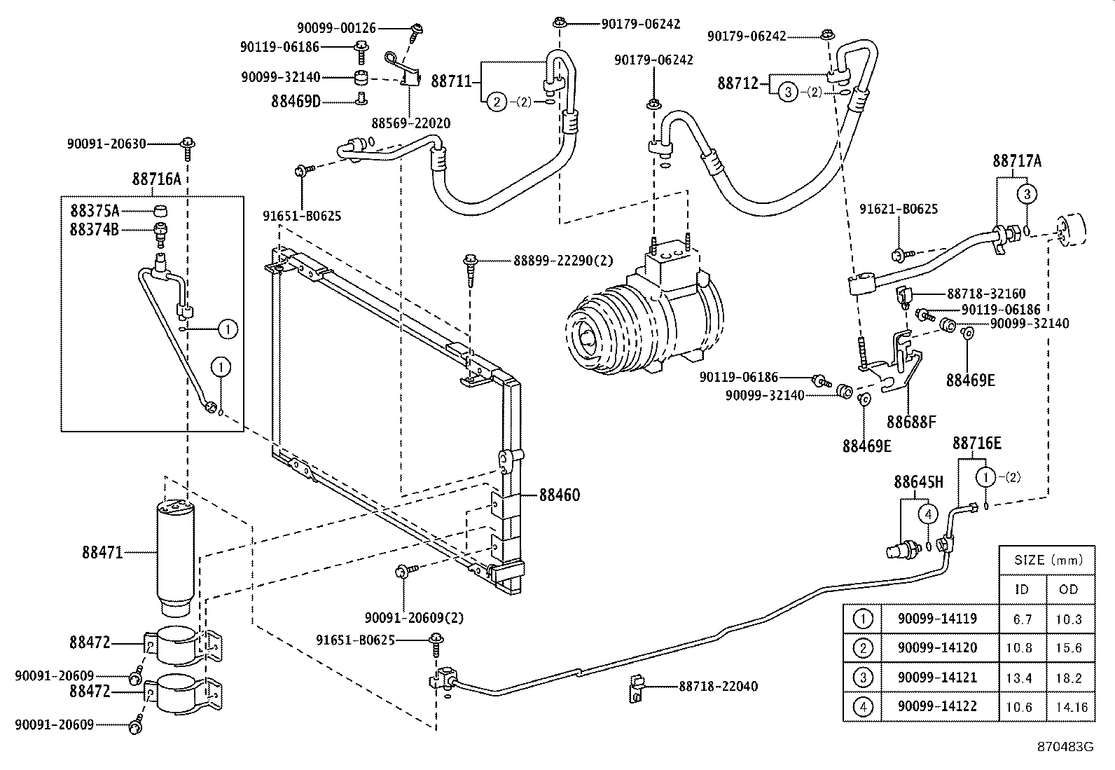 88688-22690 BRACKET, COOLER CONDENSER, NO.1 product image