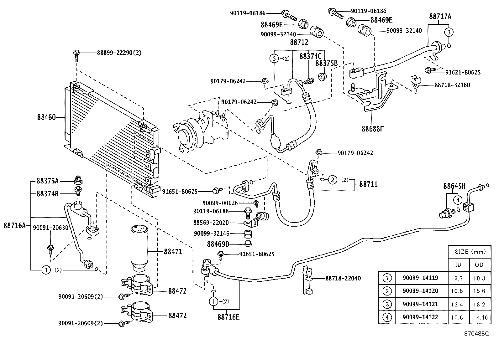 88688-22690 BRACKET, COOLER CONDENSER, NO.1 product image
