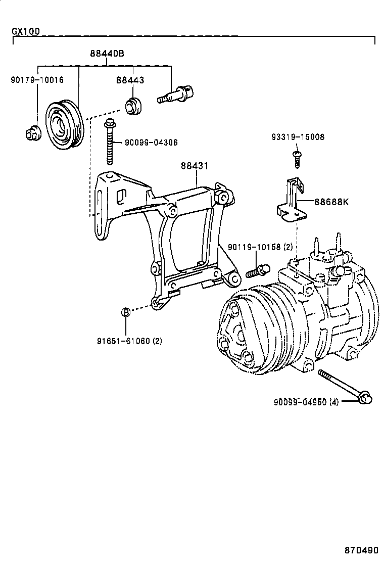 88412-2A070 ROTOR SUB-ASSY, MAGNET CLUTCH product image