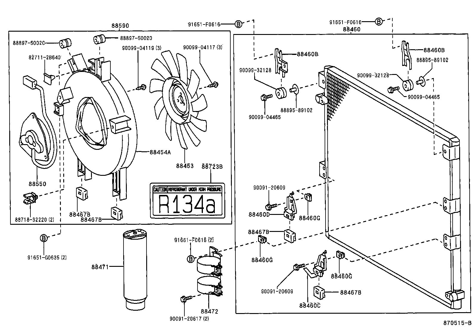 88453-60010 FAN, COOLING (FOR CONDENSER) product image