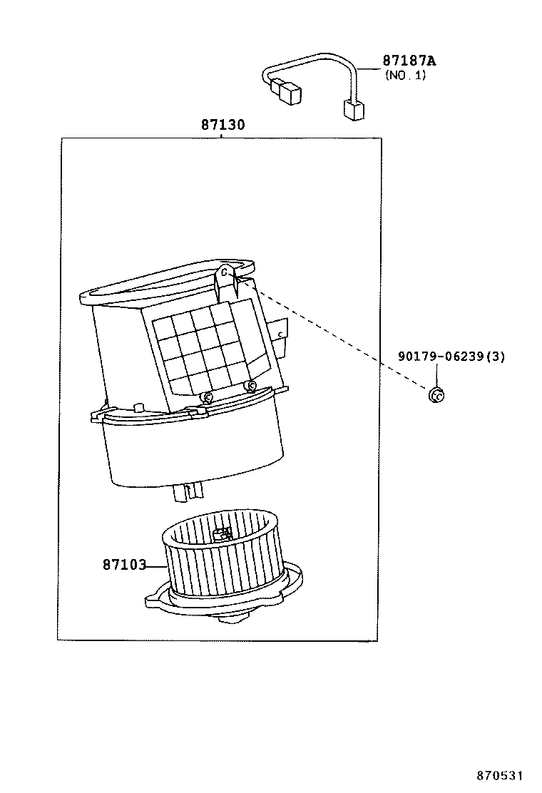 87150-28501 RADIATOR ASSY, HEATER product image