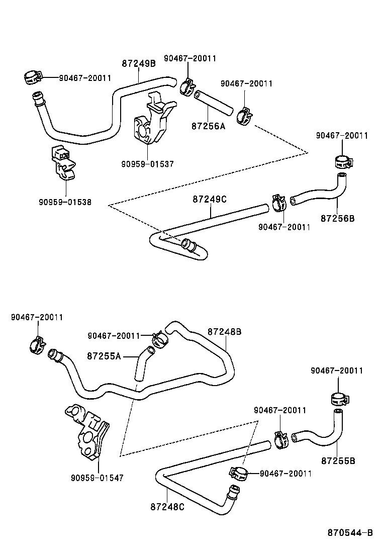 87245-28310 HOSE, HEATER WATER, OUTLET A product image