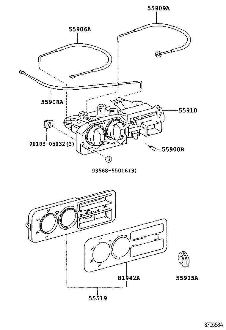 55844-28070 DUCT, HEATER TO REGISTER, NO.2 product image