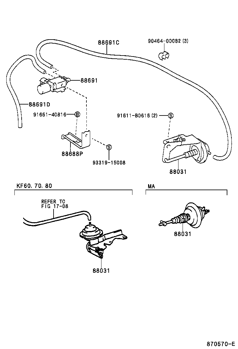 88688-0B090 BRACKET (FOR MAGNET VALVE) product image