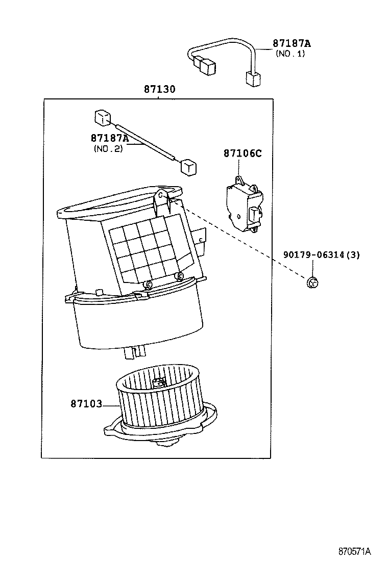 87150-28541 RADIATOR ASSY, HEATER product image