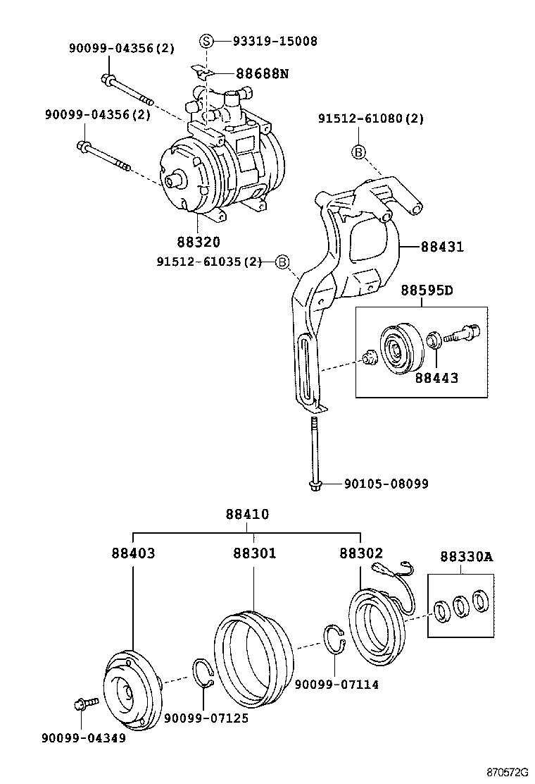 88440-0B020 PULLEY ASSY, IDLE product image