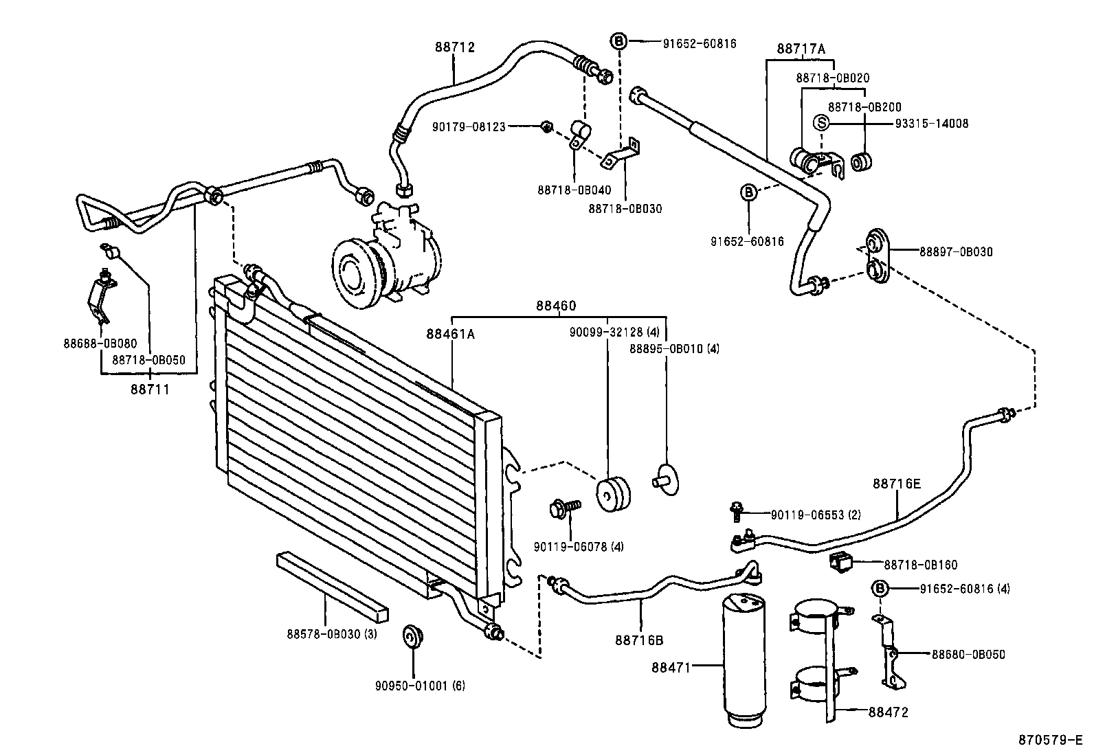 88461-0B030 CORE, COOLER CONDENSER product image