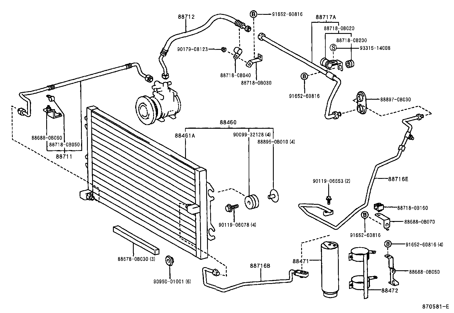 88461-0B030 CORE, COOLER CONDENSER product image