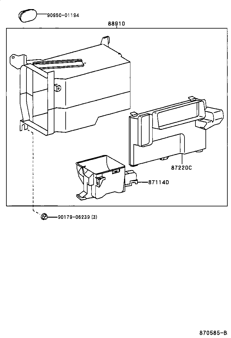 87150-28501 RADIATOR ASSY, HEATER product image