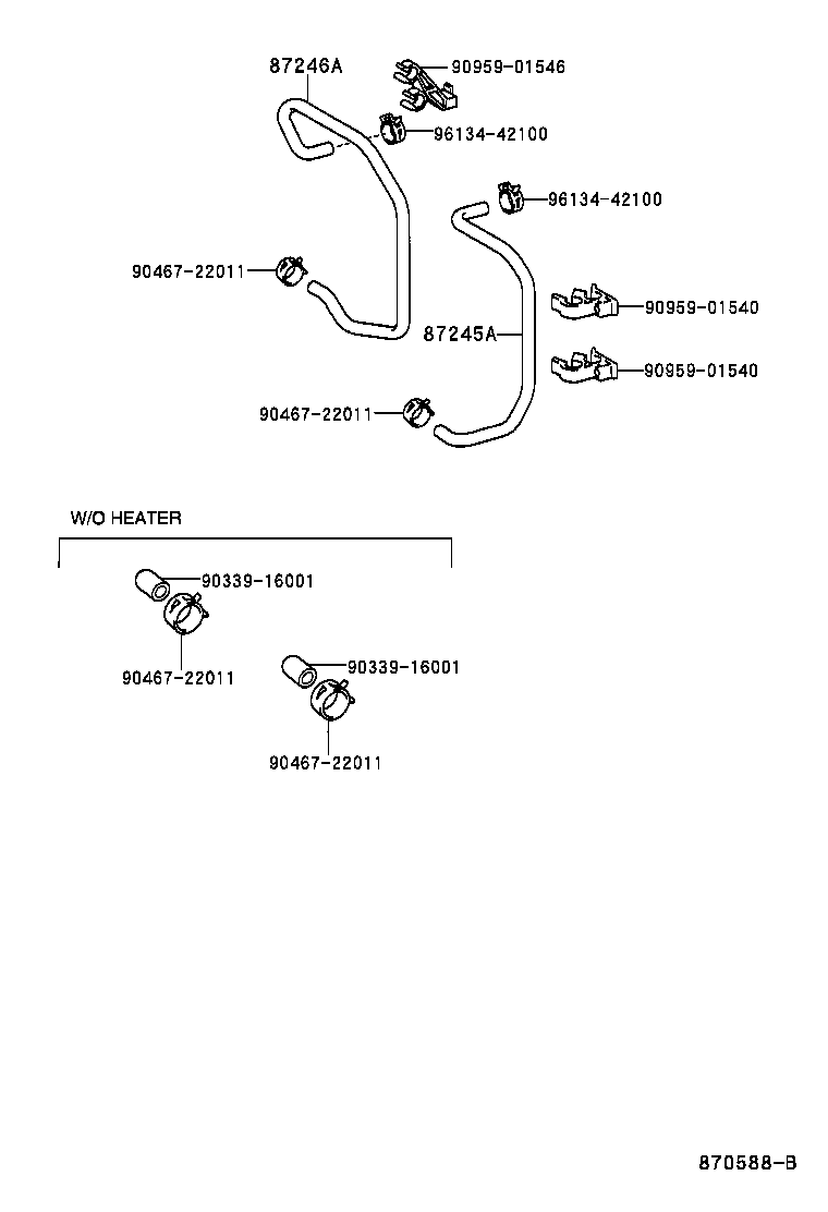 87245-2J030 HOSE, HEATER WATER, OUTLET A product image