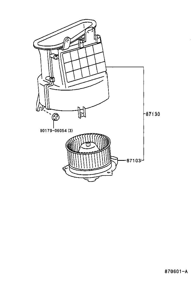 87130-0A010 BLOWER ASSY, HEATER, FRONT product image