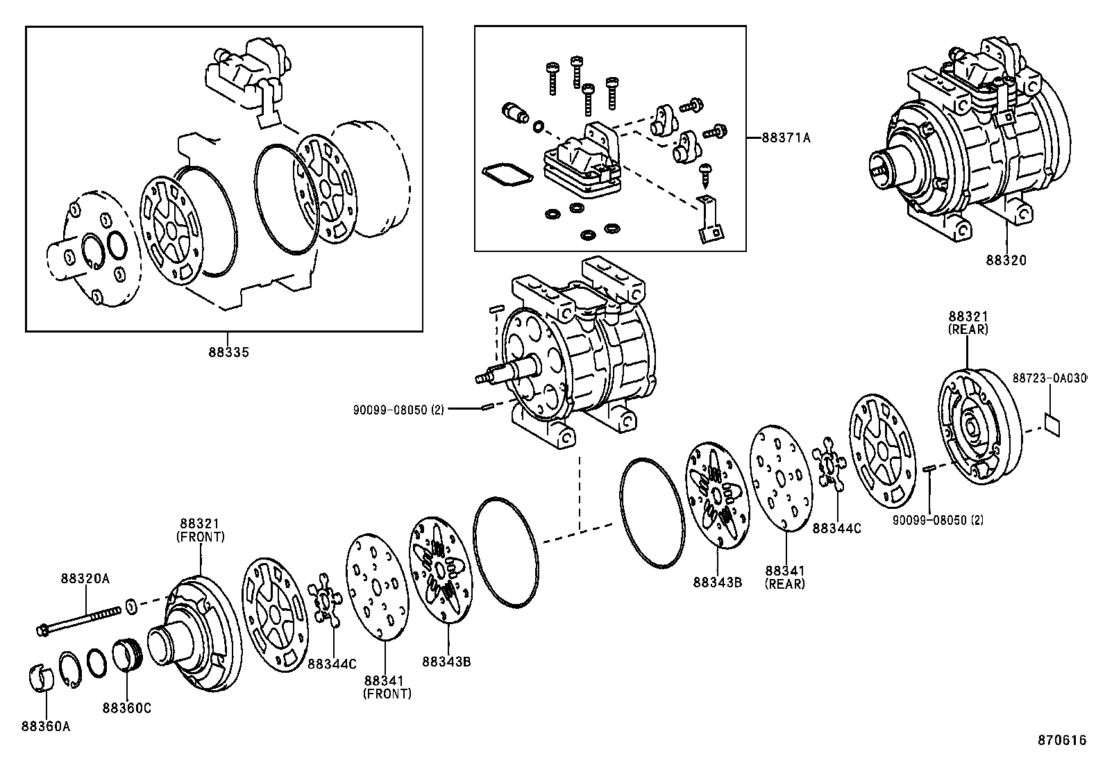 88341-0A010 PLATE, FRONT VALVE product image