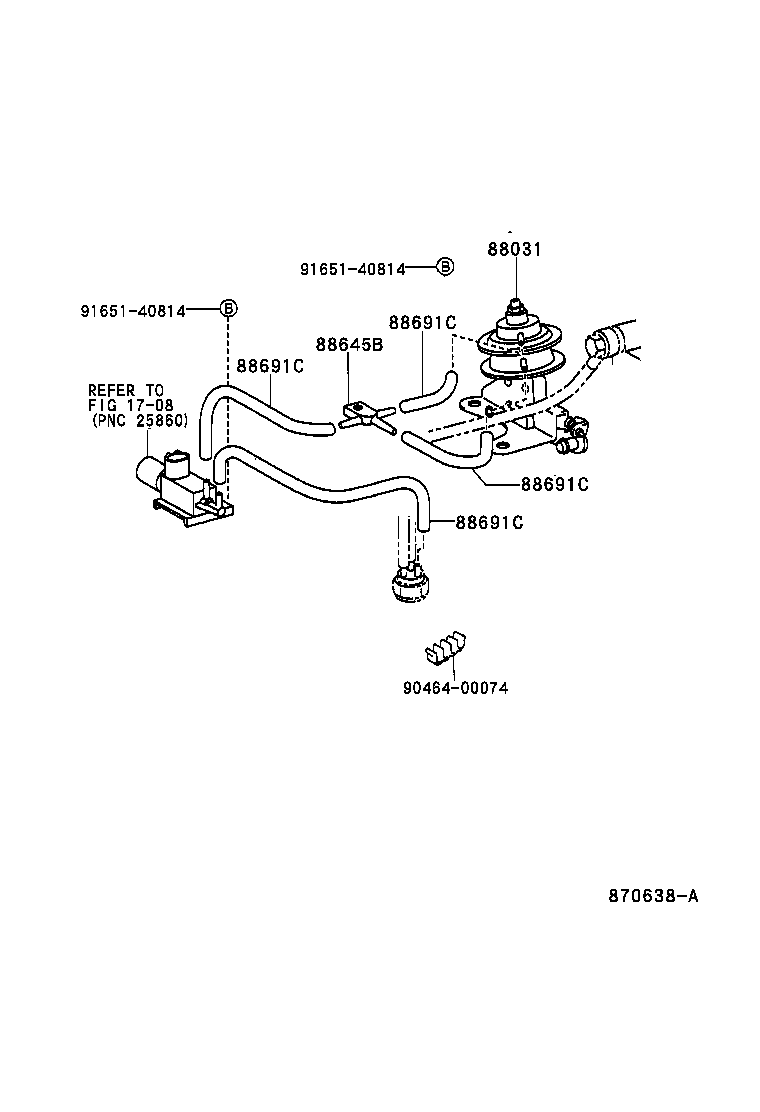 87708-28020 VALVE ASSY, HEATER VACUUM DIAPHRAGM product image